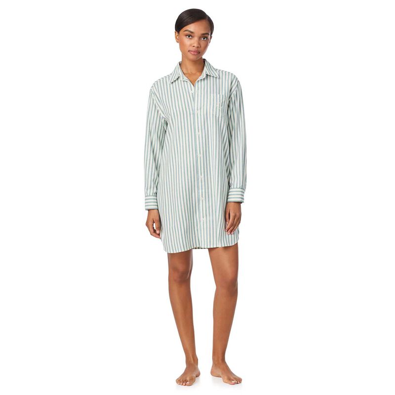 Lauren Ralph Lauren Cotton Sateen L/S His Shirt Sleepshirt image number 3